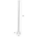 Delta Scientific 48" High Post w/ 12" Square Mounting Flange for Warning Signs - White