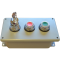 Spike Systems 30mm 3-Button Metal Enclosure with Green Open/Red Close/Keyed On-Off Switches - OCS-300