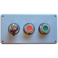 Spike Systems 30mm 3-Button Metal Enclosure with Green Open/Red Close/Keyed On-Off Switches - OCS-300