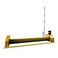 Spike Systems 10' Steel Plate Single Buttress Wedge Barrier with 8" LED Yellow/Yellow Traffic Lights (Powder-Coated Yellow)(Right-Handed)