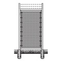 3' x 7' Prehung Barbed Wire Chain Link In-Ground Mount Walk Gate Kit 