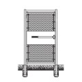 3' x 6' Prehung Chain Link In-Ground Walk Gate Kit with Panic Exit Bar 