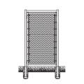 3' x 6' Prehung Chain Link In-Ground Mount Walk Gate Kit 