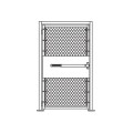 3' x 7' Prehung Chain Link Surface-Mount Walk Gate Kit with Panic Exit Bar