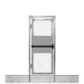 3' x 6' Galvanized Preassembled Chain Link Pedestrian Walk Gate Kit with Panic Exit Kit (In-Ground Mount)
