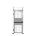 3' x 6' +1' Barbed Wire Galvanized Preassembled Chain Link Pedestrian Walk Gate Kit with Panic Exit Kit (Surface Mount)