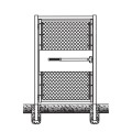 4' x 6' Prehung Chain Link In-Ground Walk Gate Kit with Panic Exit Bar 