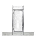 4' x 6' +1' Barbed Wire Galvanized Preassembled Chain Link Pedestrian Walk Gate Kit (In-Ground Mount)