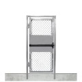 4' x 6' Galvanized Preassembled Chain Link Pedestrian Walk Gate Kit with Panic Exit Kit (In-Ground Mount)