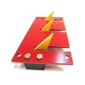 Road Blade 3' Flush Mount 36" L x 8" W Traffic Spike Section with Latch Downs (Red) - RB72-3HD