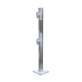 Sentinel Double Surface-Mount Manual Swing Barrier Gate with 2x 16ft Arms (32ft/9.75m) (Galvanized)