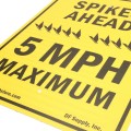 Tiger Teeth 18" x 24" Aluminum MAX 5 MPH Traffic Spike Ahead Speed Limit Sign (Signs)
