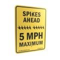 Tiger Teeth 18" x 24" Aluminum MAX 5 MPH Traffic Spike Ahead Speed Limit Sign (Signs)