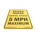 Tiger Teeth 18" x 24" Aluminum MAX 5 MPH Traffic Spike Ahead Speed Limit Sign (Signs)