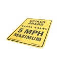 Tiger Teeth 18" x 24" Aluminum MAX 5 MPH Traffic Spike Ahead Speed Limit Sign (Signs)