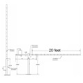 SecureLane Manual Vertical Lift Barrier Arm Gate with 20' Boom Arm (White)  
