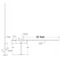 SecureLane Manual Vertical Lift Barrier Arm Gate with 30' Boom Arm (Red)  