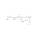 Sentinel Single Surface-Mount Manual Swing Barrier Gate with 12' (3.65 m) Arm (Galvanized)