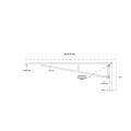 Sentinel Single Surface-Mount Manual Swing Barrier Gate with 15' (4.57 m) Arm (Galvanized)
