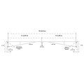 Sentinel Double Surface-Mount Manual Swing Barrier Gate with 20' (6.09 m) Arm (Galvanized)