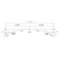 Sentinel Double Surface-Mount Manual Swing Barrier Gate with 24' (7.31 m) Arm (Galvanized)