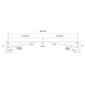 Sentinel Double Surface-Mount Manual Swing Barrier Gate with 28' (8.5 m) Arm (Galvanized)