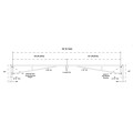 Sentinel Double Surface-Mount Manual Swing Barrier Gate with 30' (9.14 m) Arm (Galvanized)