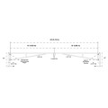 Sentinel Double Surface-Mount Manual Swing Barrier Gate with 32' (9.75 m) Arm (Galvanized)