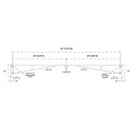 Sentinel Double Surface-Mount Manual Swing Barrier Gate with 40' (12.19 m) Arm (Galvanized)