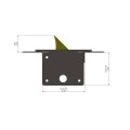 Road Shark Low-Profile In-Ground 48" Heavy Duty Traffic Spikes (Yellow)