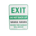 Roadshark 18" x 24" Aluminum "Exit Do Not Back Up" Sign - WSSRS-01 (Default)