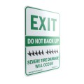 Roadshark 18" x 24" Aluminum "Exit Do Not Back Up" Sign - WSSRS-01 (Default)