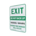 Roadshark 18" x 24" Aluminum "Exit Do Not Back Up" Sign - WSSRS-01 (Default)