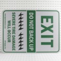 Roadshark 18" x 24" Aluminum "Exit Do Not Back Up" Sign - WSSRS-01 (Default)