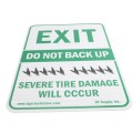 Roadshark 18" x 24" Aluminum "Exit Do Not Back Up" Sign - WSSRS-01 (Default)