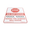 Roadshark Tiger Teeth Stop Do Not Enter Severe Tire Damage Will Occur Warning Sign (Stop) - WSS (Signs)