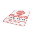 Roadshark Tiger Teeth Stop Do Not Enter Severe Tire Damage Will Occur Warning Sign (Stop) - WSS (Signs)