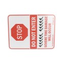 Roadshark Tiger Teeth Stop Do Not Enter Severe Tire Damage Will Occur Warning Sign (Stop)