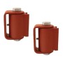 LiftMaster GUARDIAN Heavy Duty Flat-Round Mounted Roller Cage Bearing Gate Hinge (Pair) Prime Coated - 2015P