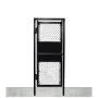 Custom Width & Height In-Ground Prehung Chain Link Mount Walk Gate Kit with Panic Exit Bar (Powder-Coated Black)