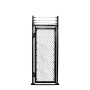 Custom Width & Height Surface-Mount Prehung Barbed Wire Chain Link Mount Walk Gate Kit (Powder-Coated Black)