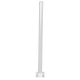 Delta Scientific 48" Warning Sign Post with 12" Mounting Flange, White - MPL-20W