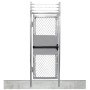 3' x 7' Prehung Barbed Wire Chain Link In-Ground Walk Gate Kit with Panic Exit Bar 