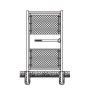 3' x 6' Prehung Chain Link In-Ground Walk Gate Kit with Panic Exit Bar 