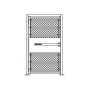 3' x 6' Prehung Chain Link Surface-Mount Walk Gate Kit with Panic Exit Bar 