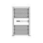 3' x 7' Prehung Chain Link Surface-Mount Walk Gate Kit with Panic Exit Bar 