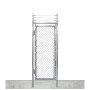 Custom Width & Height In-Ground Prehung Barbed Wire Chain Link Mount Walk Gate Kit (Galvanized)