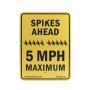 Tiger Teeth 18" x 24" Aluminum MAX 5 MPH Traffic Spike Ahead Speed Limit Sign 