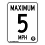 Roadshark Tiger Teeth 18" x 24" Aluminum "MAX 5 MPH" Speed Warning Sign 