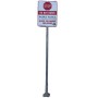 Roadshark Tiger Teeth 2" x 2" x 9' Galvanized Steel Sign Post w/ Base and Mounting Hardware